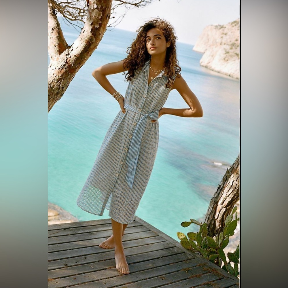 Anthropologie Kismet Shirt Dress size 6 (missing belt)